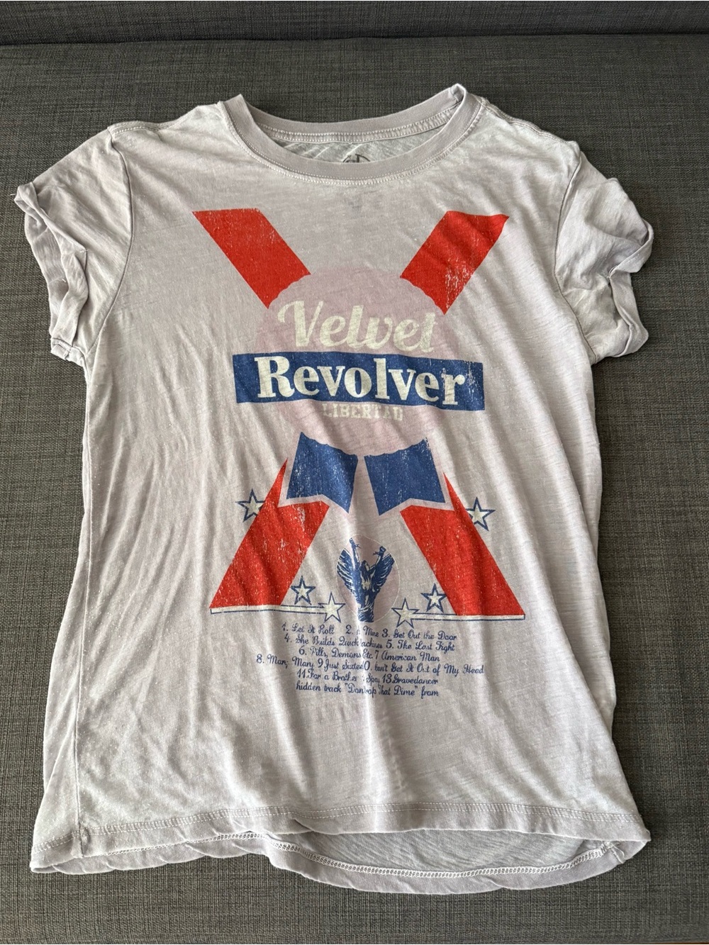 Grey Graphic Tee. Sz S